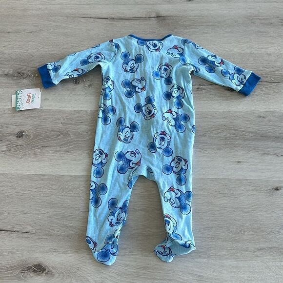 Disney Infant One Piece Mickey Mouse Sleepwear Blue 6/9‎ Month NWT - Picture 4 of 4